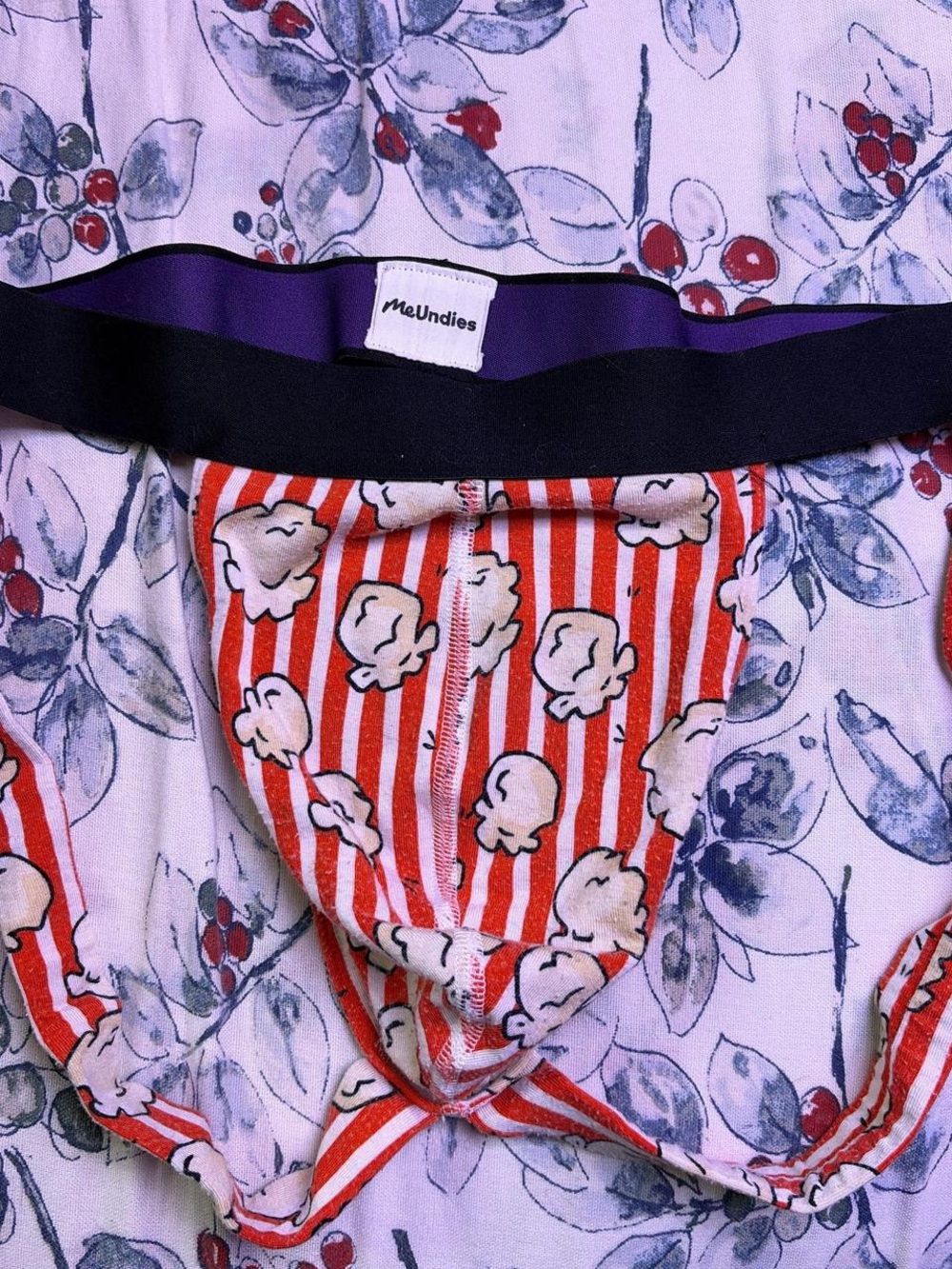 MeUndies Red & White Popcorn Stripe Jock